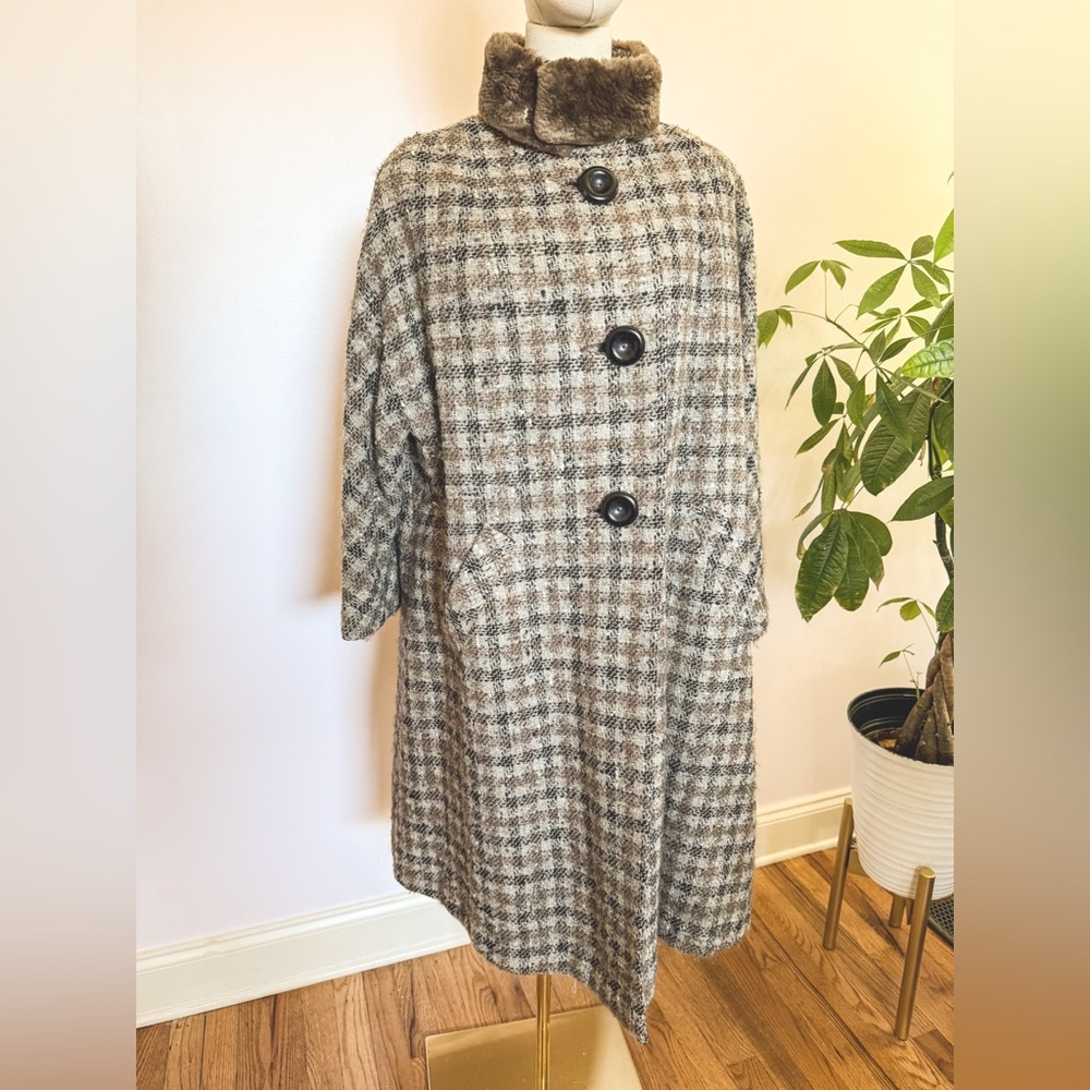 1960s Tweed Swing Coat
